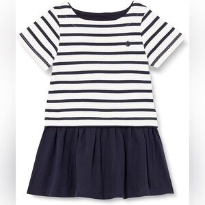 Petit Bateau Striped Navy and White Dress